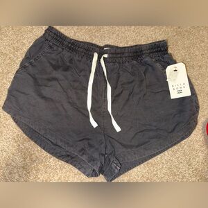 Billabong Charcoal Shorts with White Drawstring